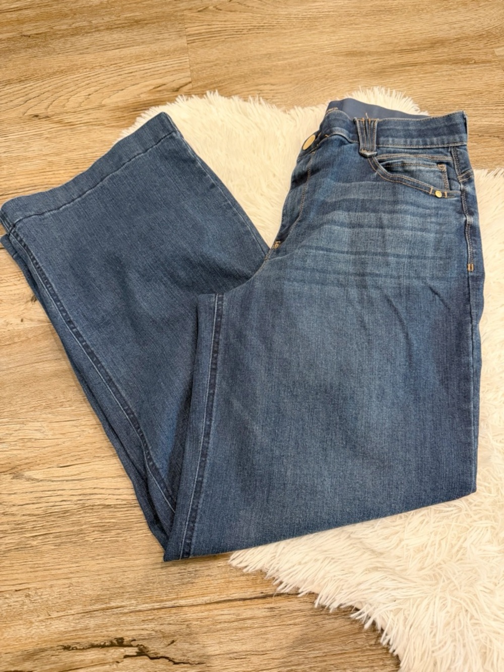 Democracy Absolution Wide Leg Jeans Medium Wash 12 Slimming - Picture 2 of 8